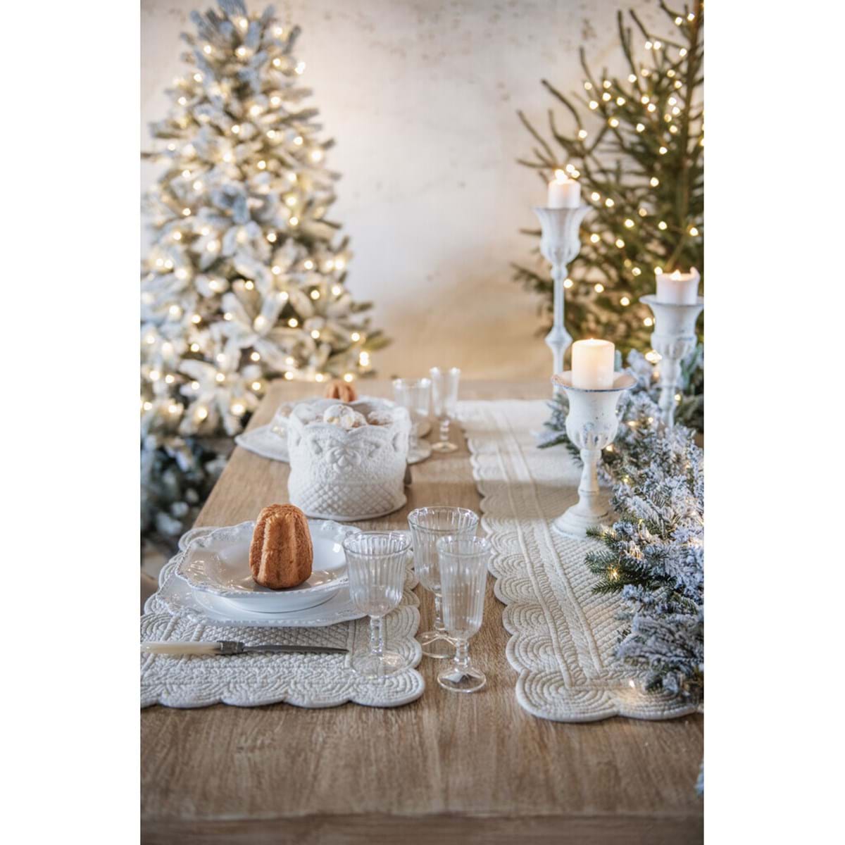 Tovaglietta / Runner collezione Natale Blanc Mariclò