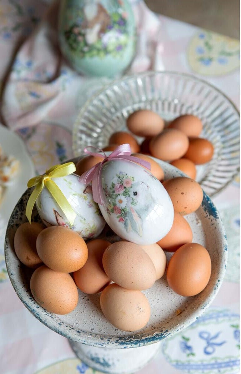 Decoro uovo di Pasqua collezione AMINTA-Blanc Mariclò