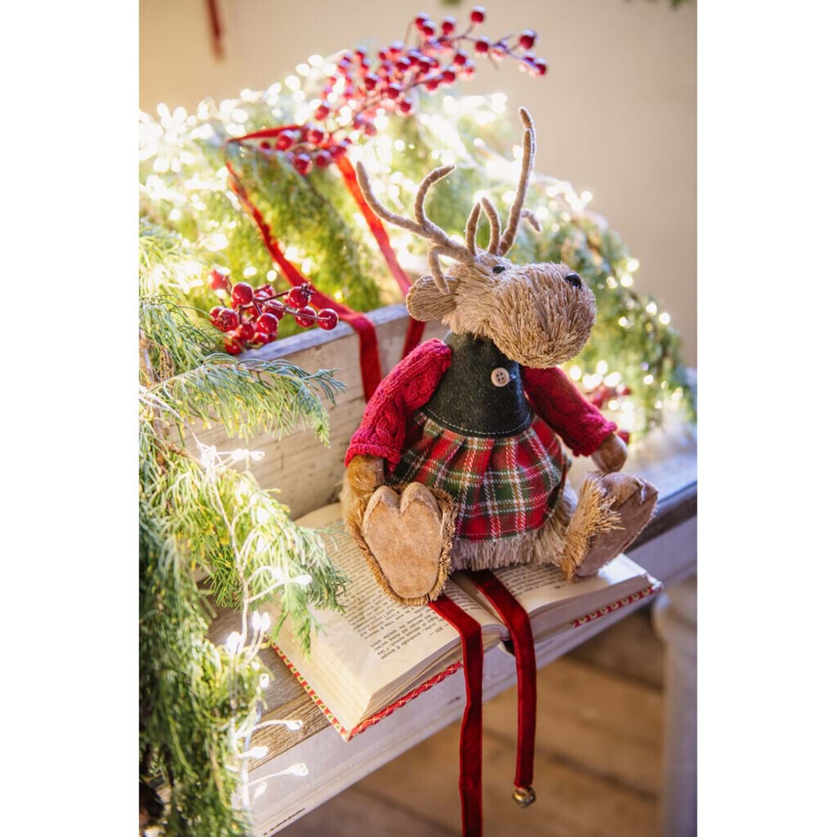 Decoro ALCE seduta collezione ELLEBORO - Natale Blanc Mariclò
