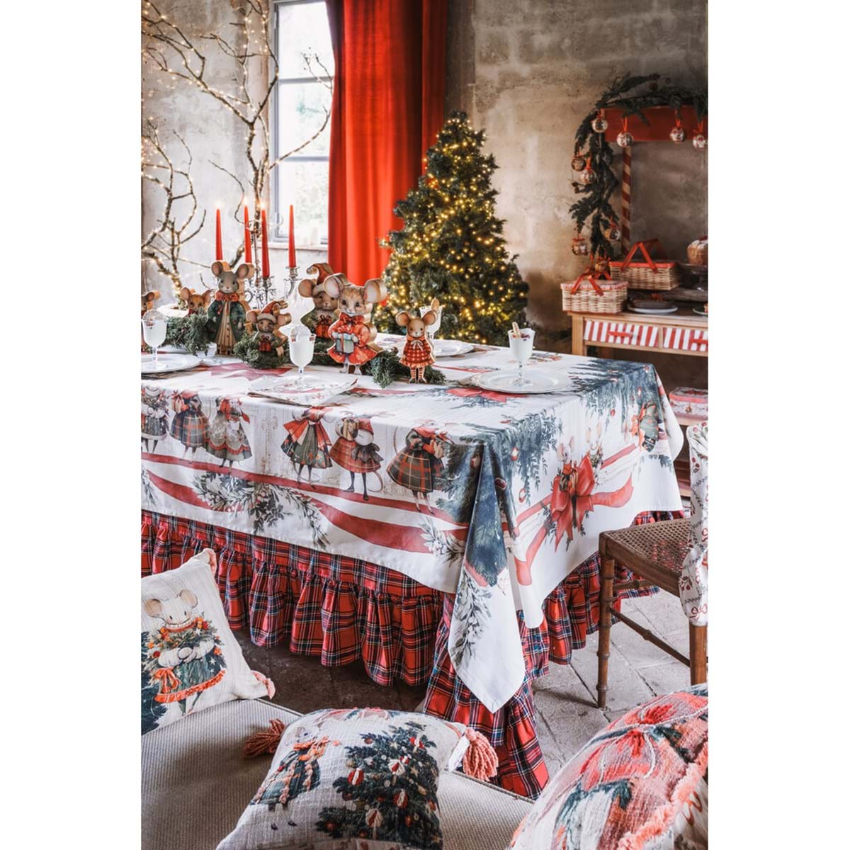 Tovaglia  160 X 280 collezione FAVOLA DI NATALE