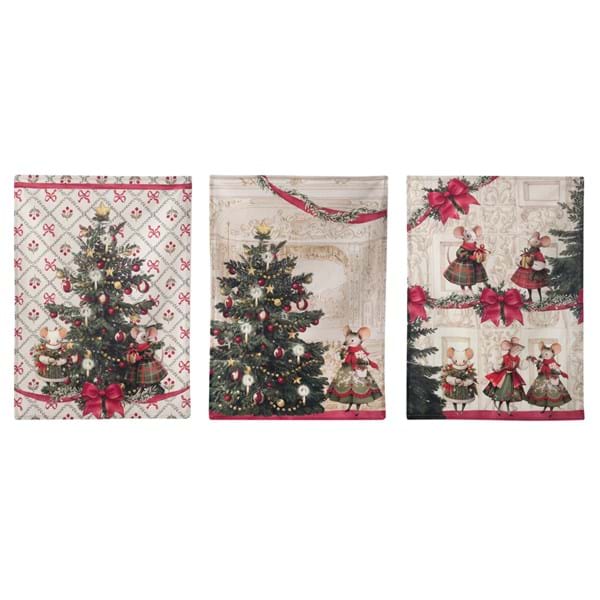 Borsetta con tre strofinacci FAVOLA DI NATALE