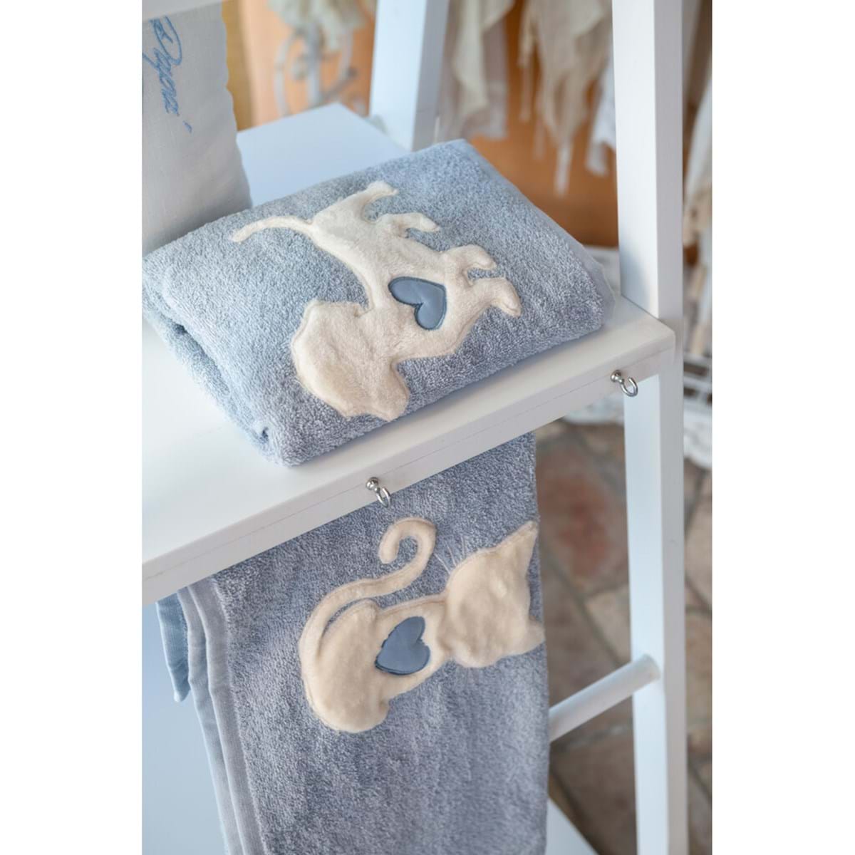 Asciugamani collezione LOVELY PETS-Blanc Mariclò