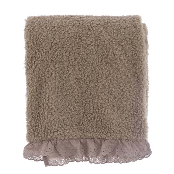 Plaid sherpa con gala-Blanc Mariclò