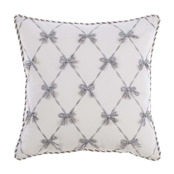Cuscino collezione FIOCCHI D'ARGENTO - Blanc Mariclò