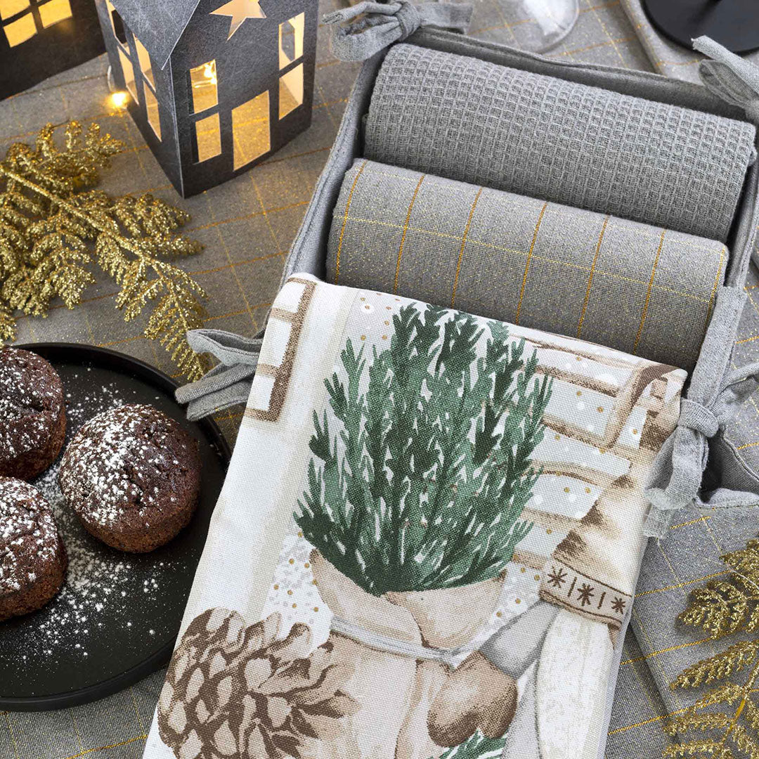 Cesto con strofinacci collezione HIMALAYAN HOME