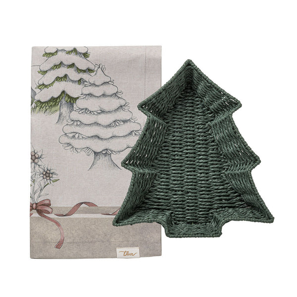 Cestino / portapane con runner collezione Storie di Natale Thun