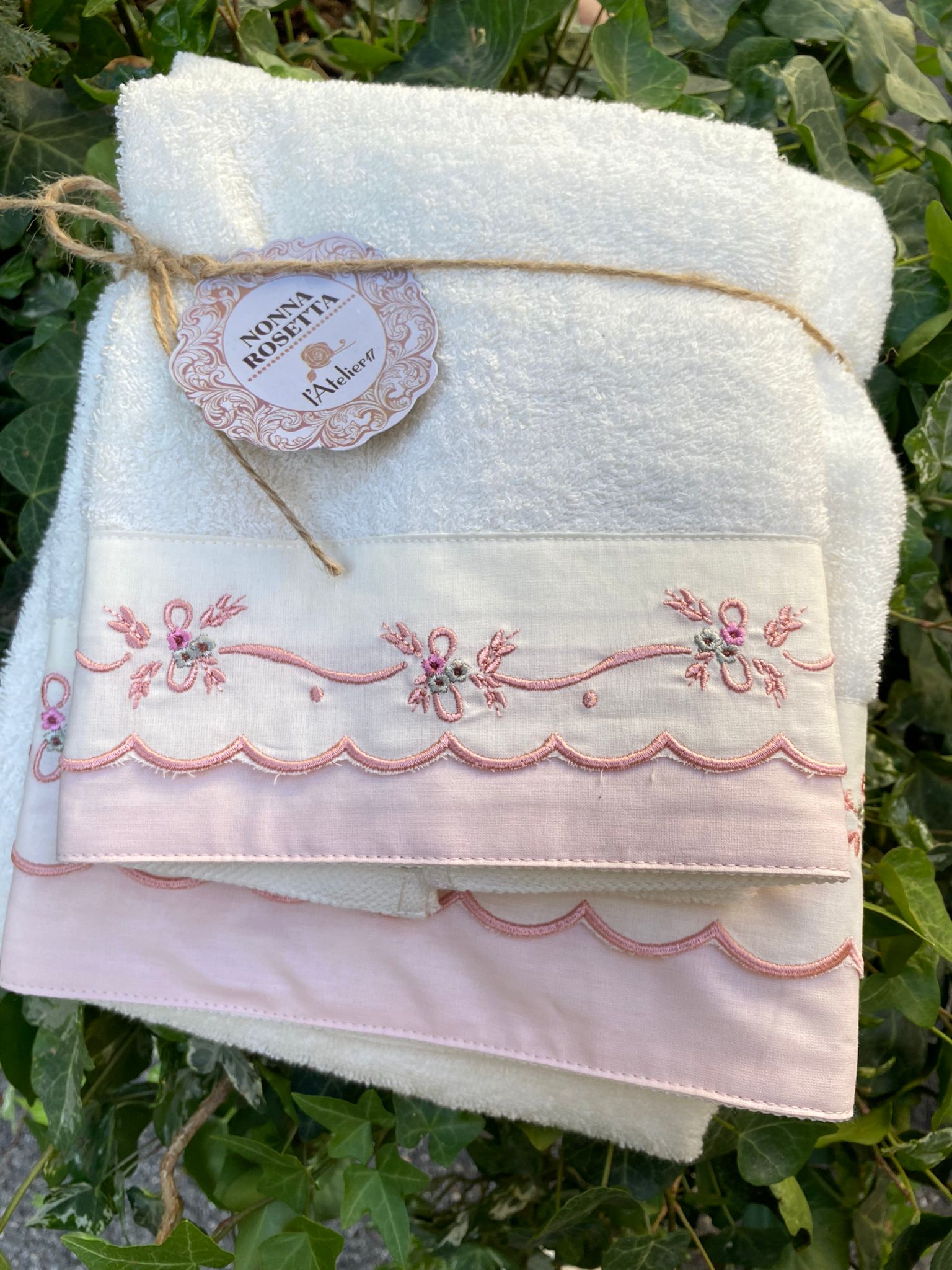 Set asciugamani/lavette NONNA ROSETTA L'Atelier 17