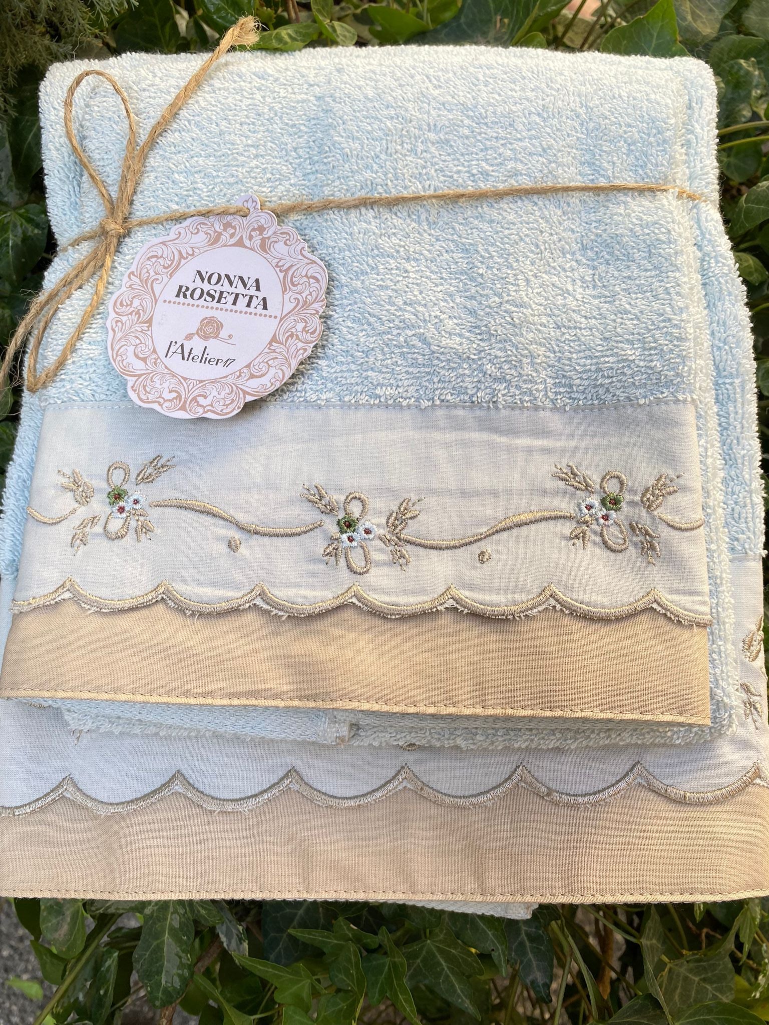 Set asciugamani/lavette NONNA ROSETTA L'Atelier 17