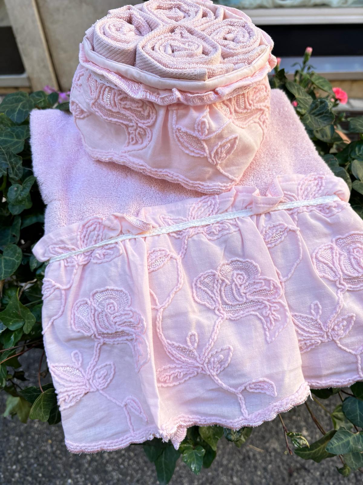 Set asciugamano- lavette collezione SE SON ROSE-L'Atelier 17