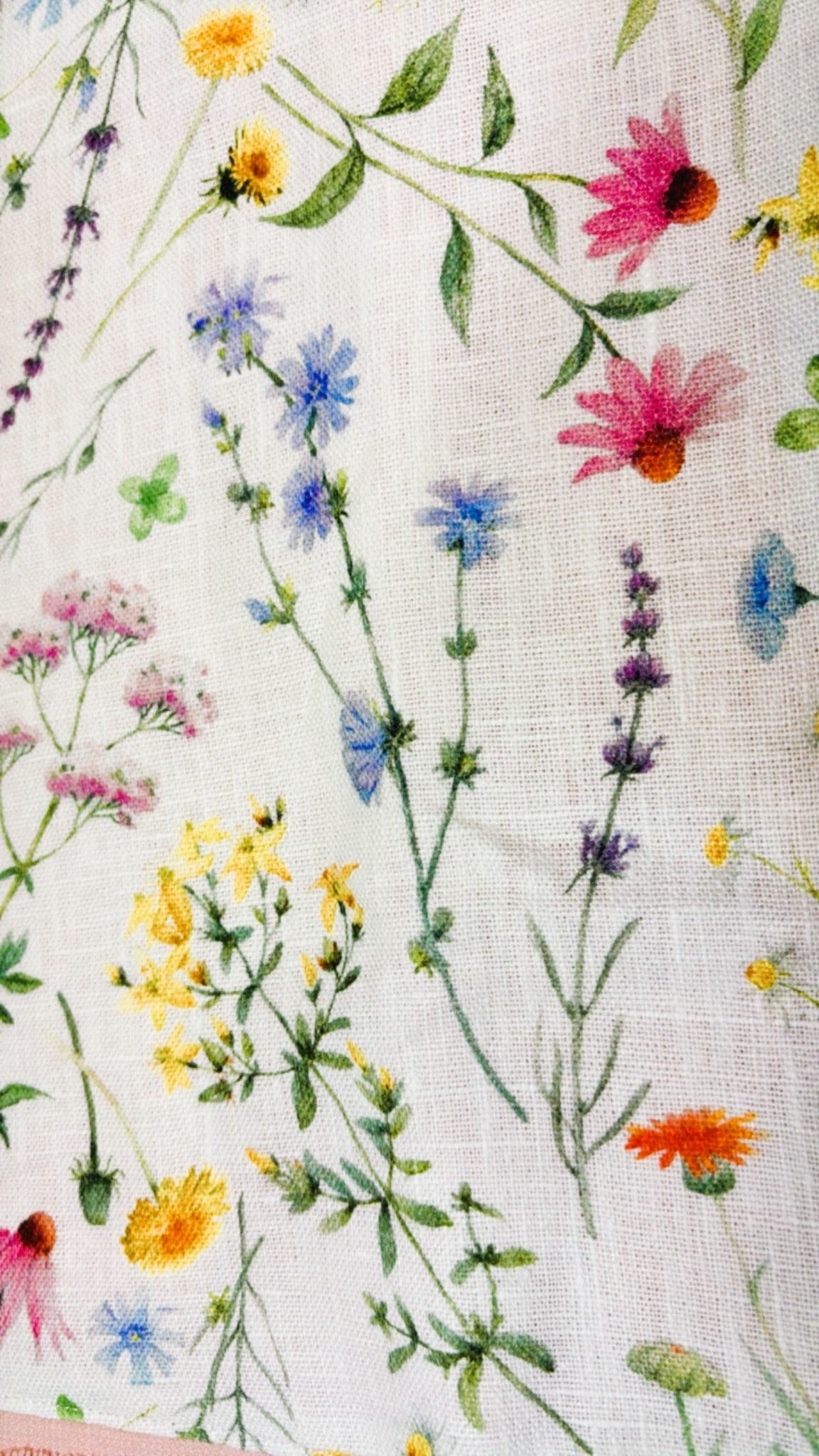 Set asciugamano / cestino lavette collezione FIORI DI CAMPO