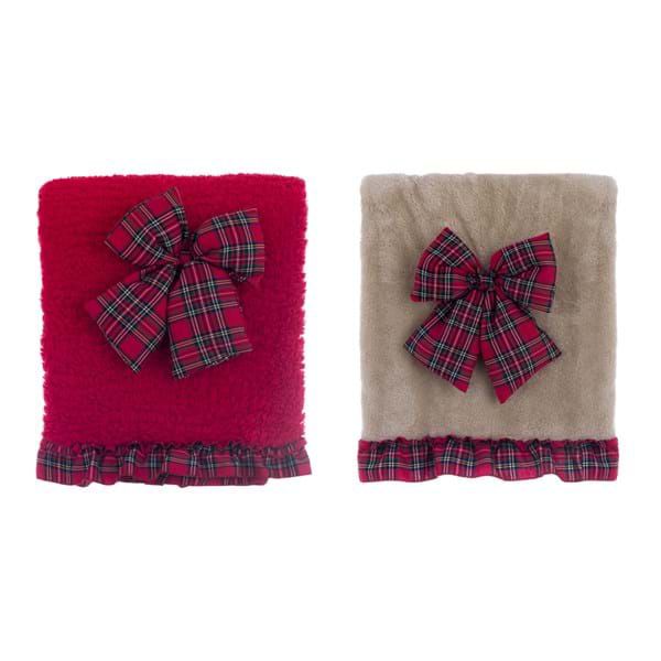 Plaid fiocco tartan Blanc Mariclò