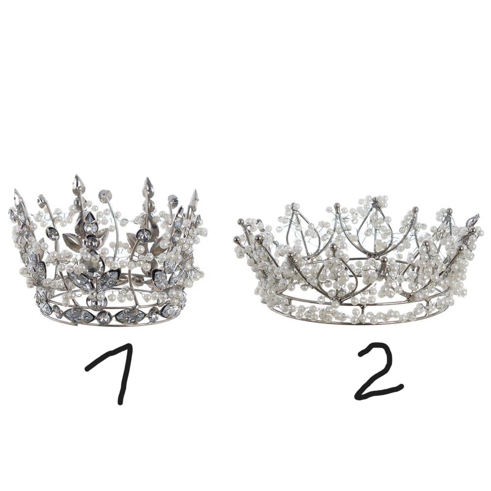 Decoro corona con perle collezione ARGENTEA