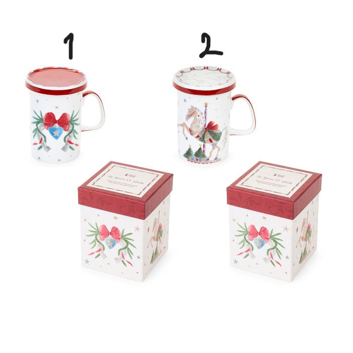Tazza con coperchio collezione LA GIOSTRA DI AMELIE