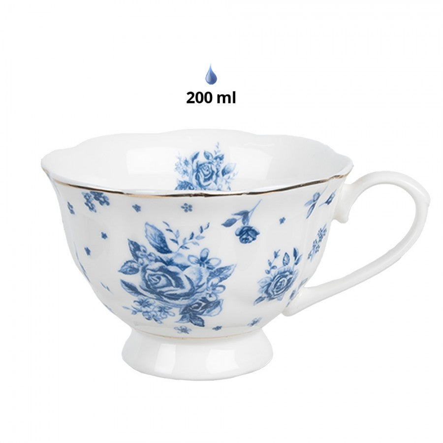 Tazzina + piattino collezione BLU FLOWER - Clayre e eef