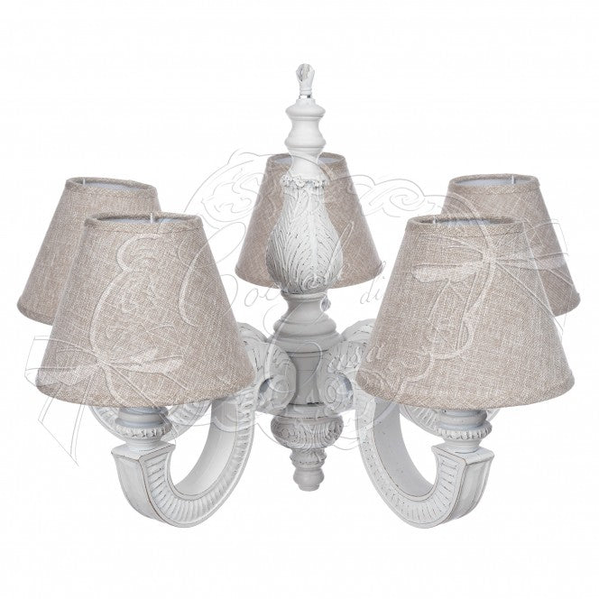 Lampadario 5 luci ELSA- Coccole di casa