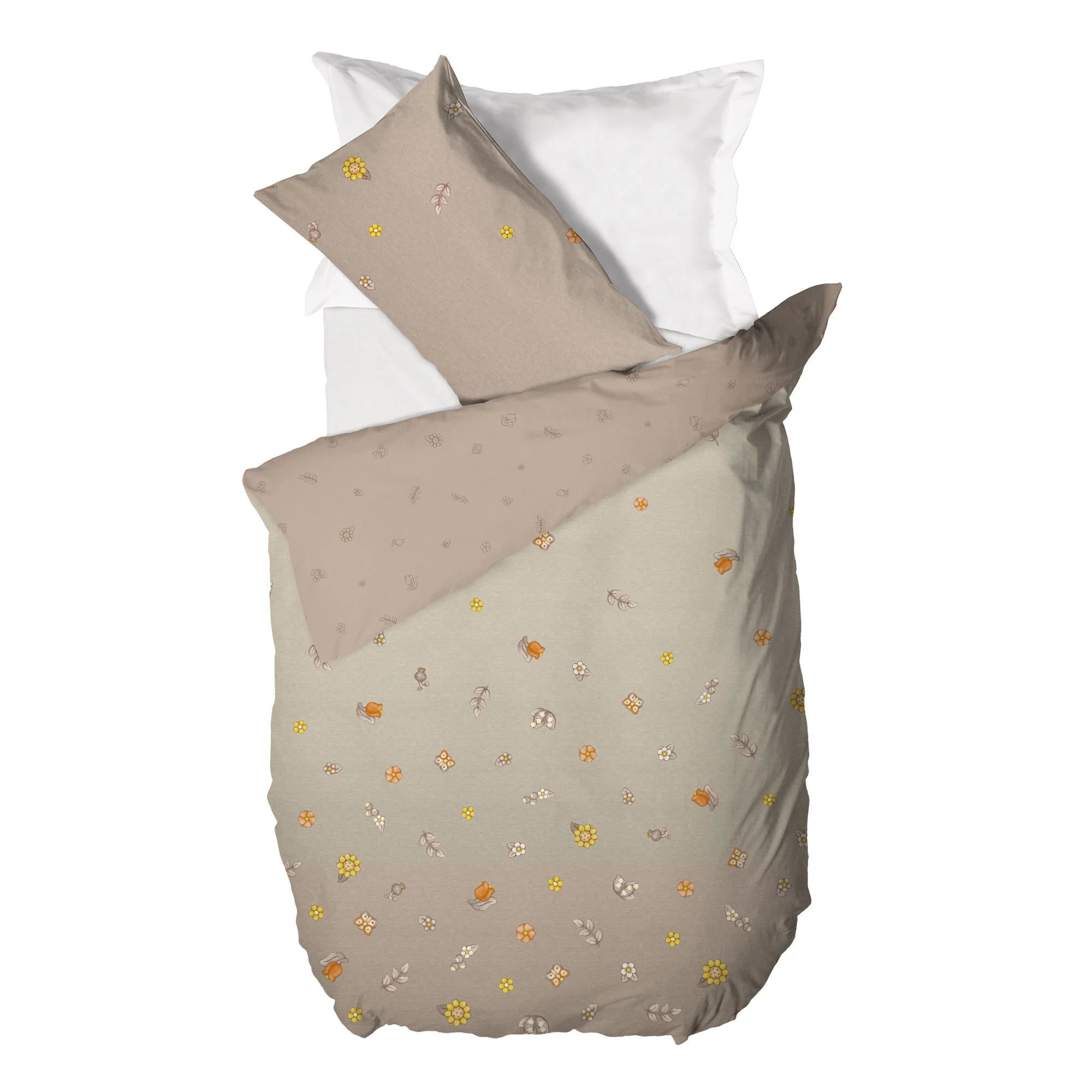 Copripiumone beige nocciola raso di cotone matrimoniale Copripiumone beige nocciola raso di cotone matrimoniale