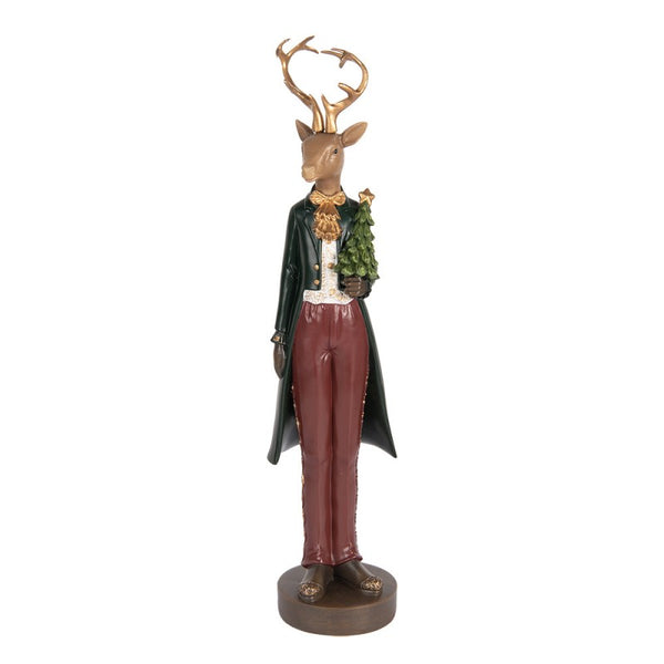 Statuetta decorativa cervo collezione Natale Clayre e Eef