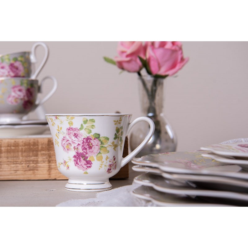 Tazza con piattino Bianco - Clayre e eef