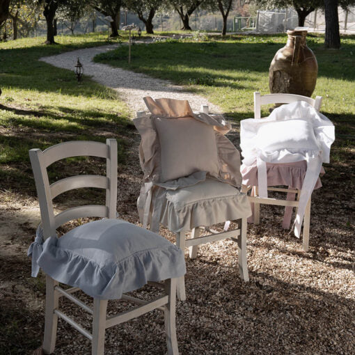 Cuscino sedia con frill serie Essentiel L'Atelier17
