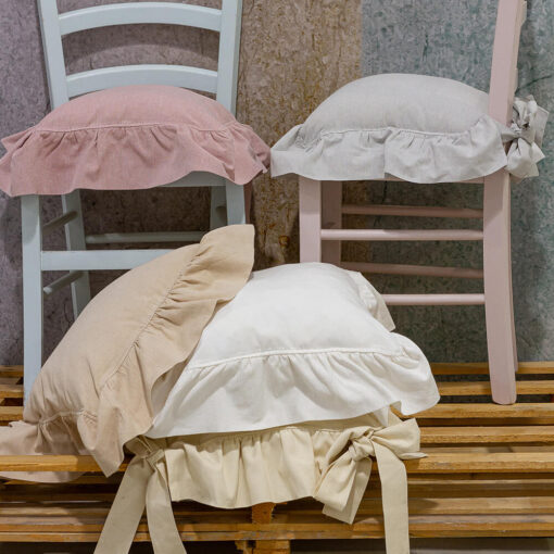 Cuscino sedia con frill serie Essentiel L'Atelier17
